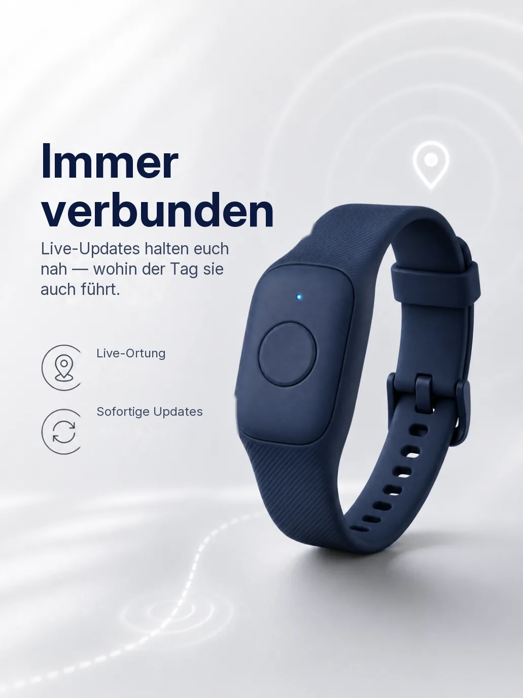 Elternteil prüft ruhig den Live-Standort des Kindes auf dem Telefon